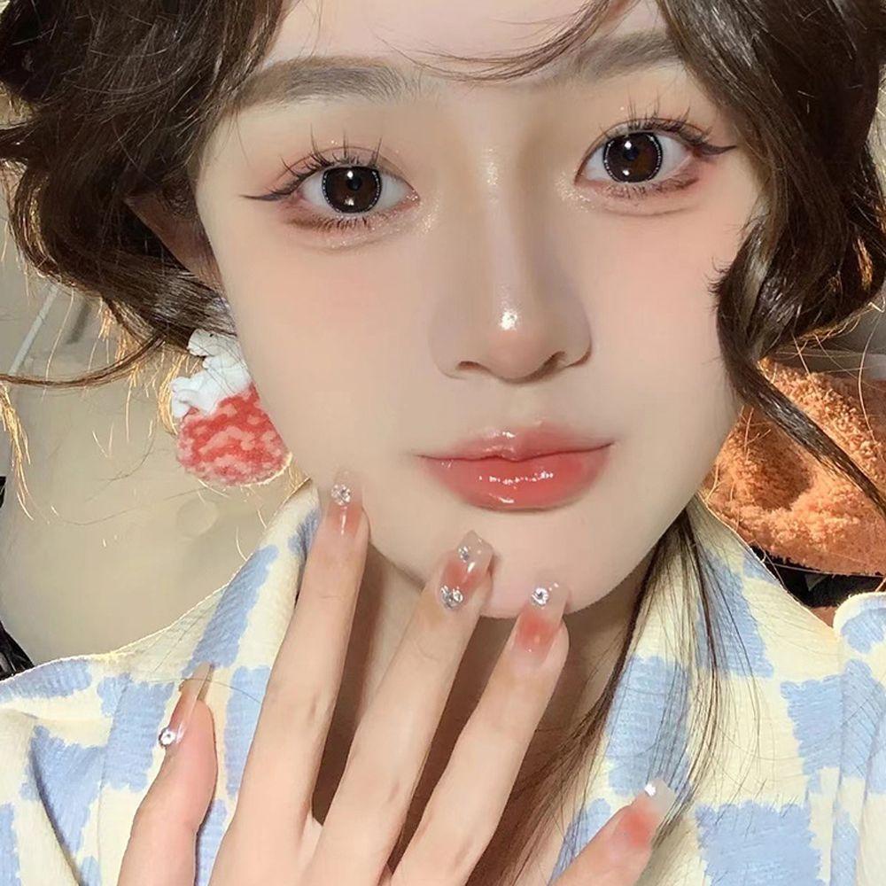 OCEANMAP Bộ Móng Tay Giả Hình Dấu Chân Thỏ Đính Đá Trang Trí Xinh Xắn