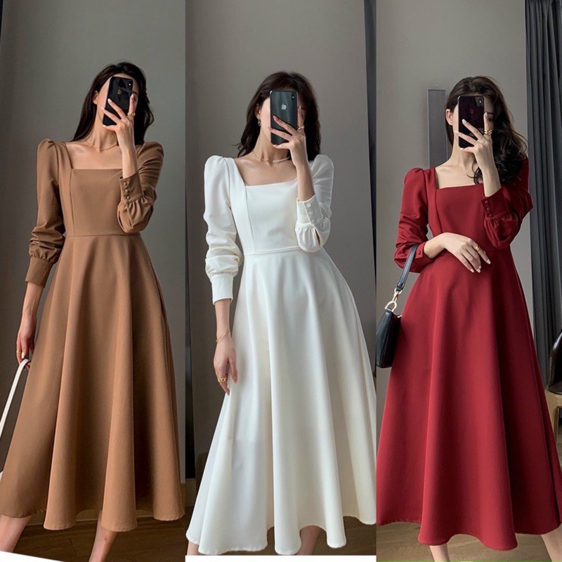 [Mã FAMARAL1 giảm 10K đơn 50K] Đầm dự tiệc maxi cổ vuông | BigBuy360 - bigbuy360.vn