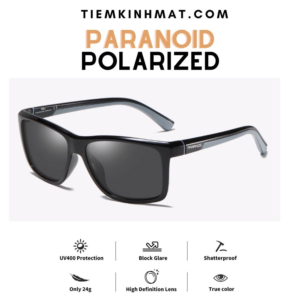 [Polarized] Kính Mát  Phân Cực Panaroid -Ghi