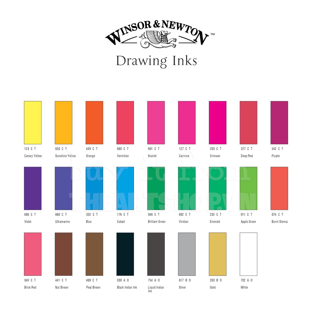 [THEARTSHOP] (P1) Mực vẽ WINSOR - WINSOR &amp; NEWTON Drawing ink