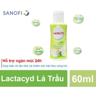 Ddvspn Lactacyd tinh chất lá trầu không 60ml