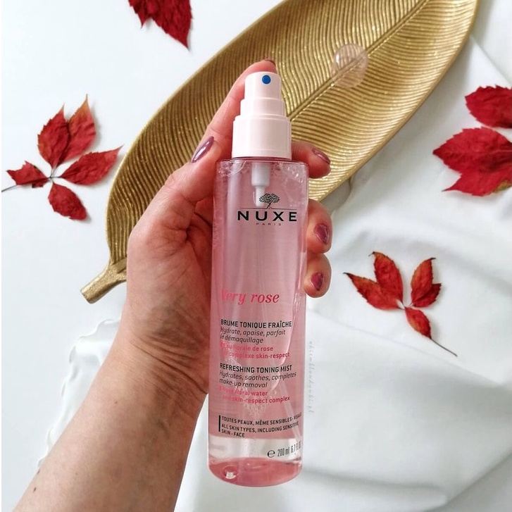 NUXE Xịt Khoáng Very Rose Refreshing Toning Mist dưỡng ẩm từ hoa hồng 200ml