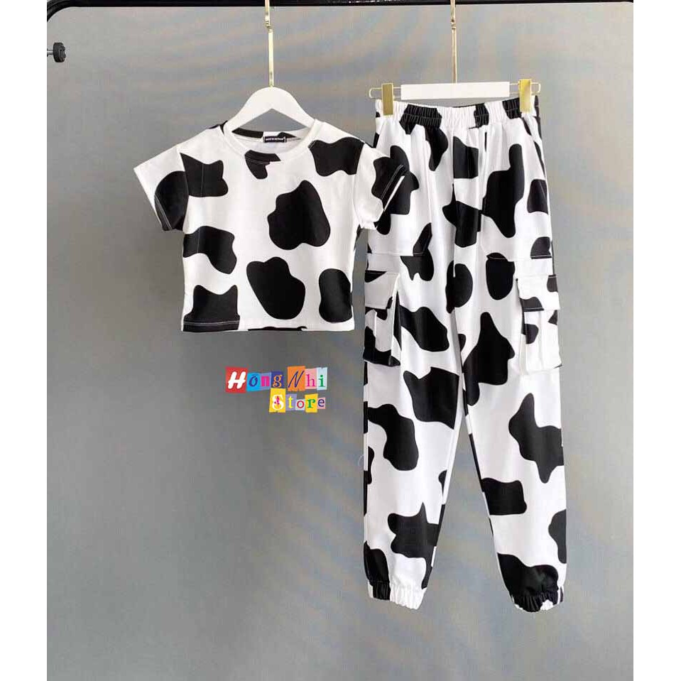 Set Bộ Con Bò Áo Croptop Body Phối Quần Jogger 3D Ulzzang - MM