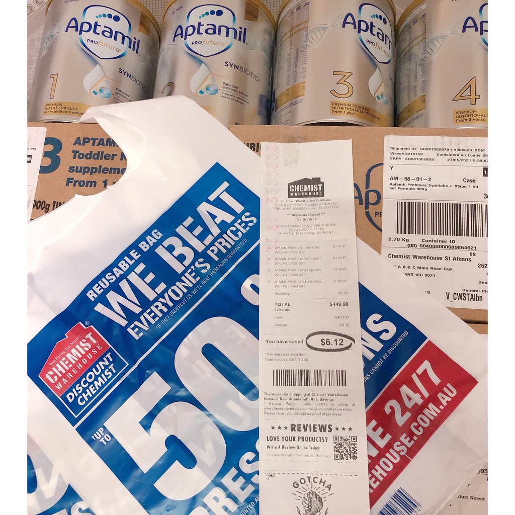 Sữa Aptamil Pro Futura Úc Số 1,2,3 date 2023 – 900 Gram ( MẪU MỚI Synbiotic)