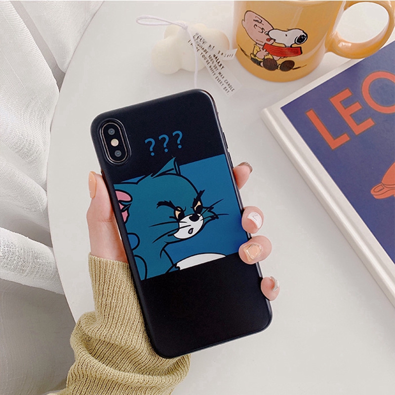 Ốp điện thoại in hình mèo và chuột cho iPhone11/11Pro 11pro Max X XR XS XS MAX 6 7 8 plus SE | BigBuy360 - bigbuy360.vn