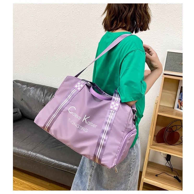 Túi Du Lịch Dã Ngoại Về Quê Công Tác Có Ngăn Để Giày Túi Hành Lý,Túi Đi Bơi Tập Gym Thể Thao Yoga Móc Được Vào Vali