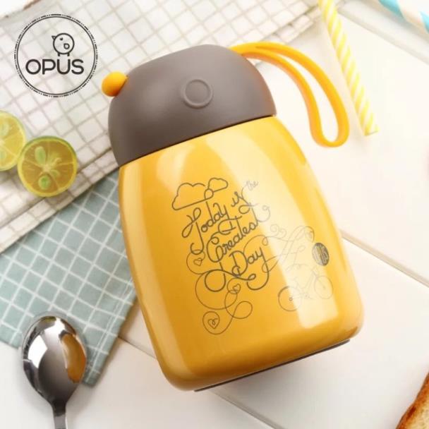 Bình ủ cháo cao cấp cho bé thương hiệu Satoshi - Nga, ruột inox 304, quai xách silicon an toàn cho trẻ, dung tích 300ml