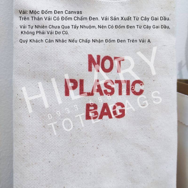 Túi Xách Vải Đựng Ly In Not Plastic Bag