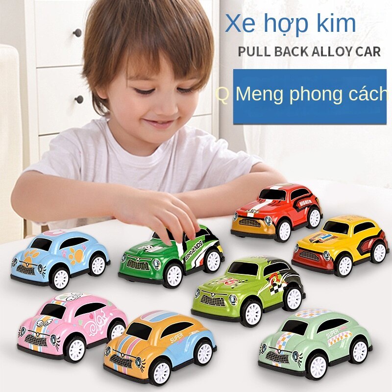 Mô hình đồ chơi xe cảnh sát BORAMMY WAS650 nhỏ nhắn làm từ hợp kim an toàn vui nhộn cho bé