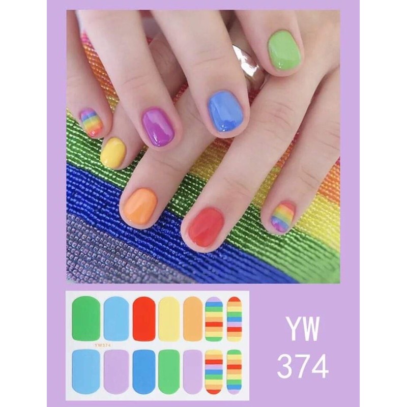 Dán móng tay mau so 363-382, nail dán