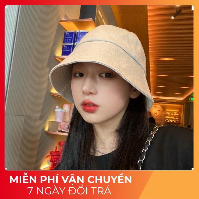 Nón bucket vành cụp trơn nhiều màu phong cách Ulzzang Unisex AN 44