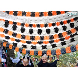 [HALLOWEEN-CÓ HỎA TỐC] Dây treo Halloween bằng giấy các kiểu dài 3m HLW-DTR-07