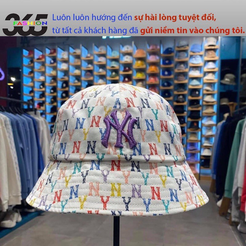 ⭐️Hàng Xịn⭐️ Nón Bucket Màu Trắng Logo Thiêu Nổi 3D Màu Tím- Giá Rẻ - Chất Lượng Chính Hãng