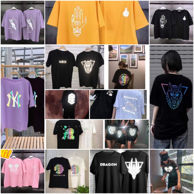 (RẺ VÔ ĐỊCH) Trùm sỉ áo phông rộng phản quang hot hit [ Lựa mẫu trên live hoặc inbox