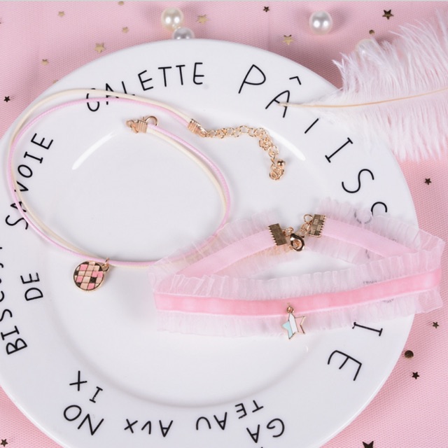 Set 2 choker hồng xinh iu 🌸