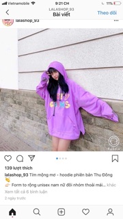 Áo Hoddie Nỉ Tím Dirty Coins
