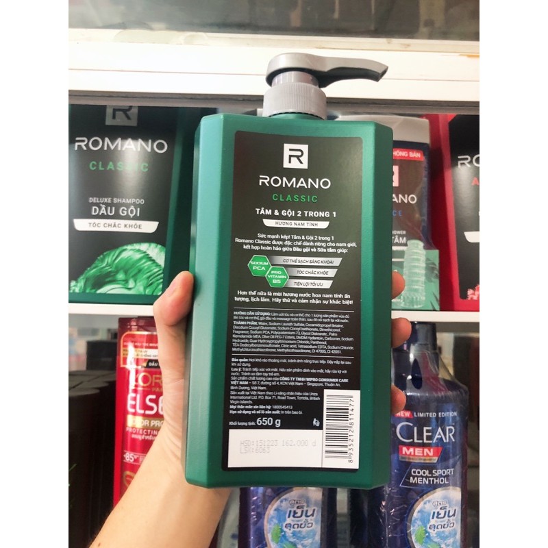 Tắm gội Romano 2 in 1 650g [Kèm hóa đơn]
