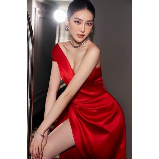 Đầm maxi body lệch vai bèo sang trọng TRIPBLE T DRESS -MS80V