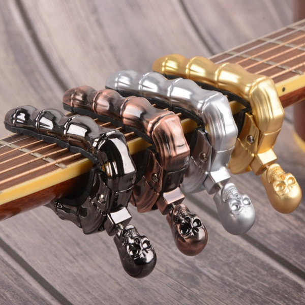 Skull Screw Alloy Capo Key Clamp for Folk Electric Guitar Ukulele