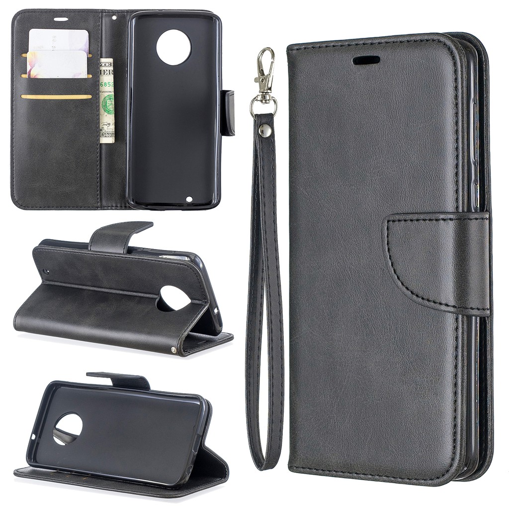 Casing Motorola Moto G6/G6 Plus sheepskin pattern solid color leather phone case