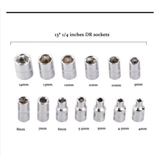 Bộ dụng cụ sửa chữa 46 chi tiết - Bộ dụng cụ mở bu lông ốc vít, sửa chữa ô tô xe máy