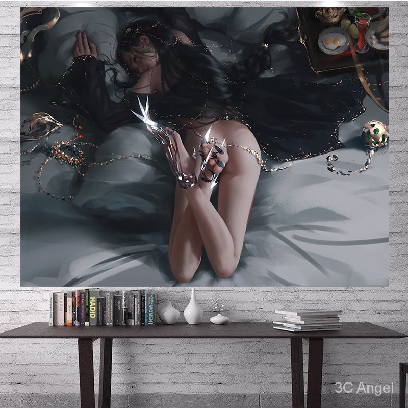 Tranh vải treo tường trang trí họa tiết hoạt hình 150*200cm