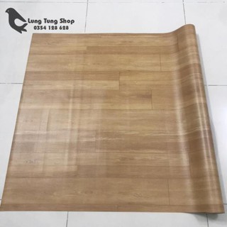 [ Loại nhám ] Thảm nhựa simili trải sàn vân gỗ màu vàng bề mặt nhám
