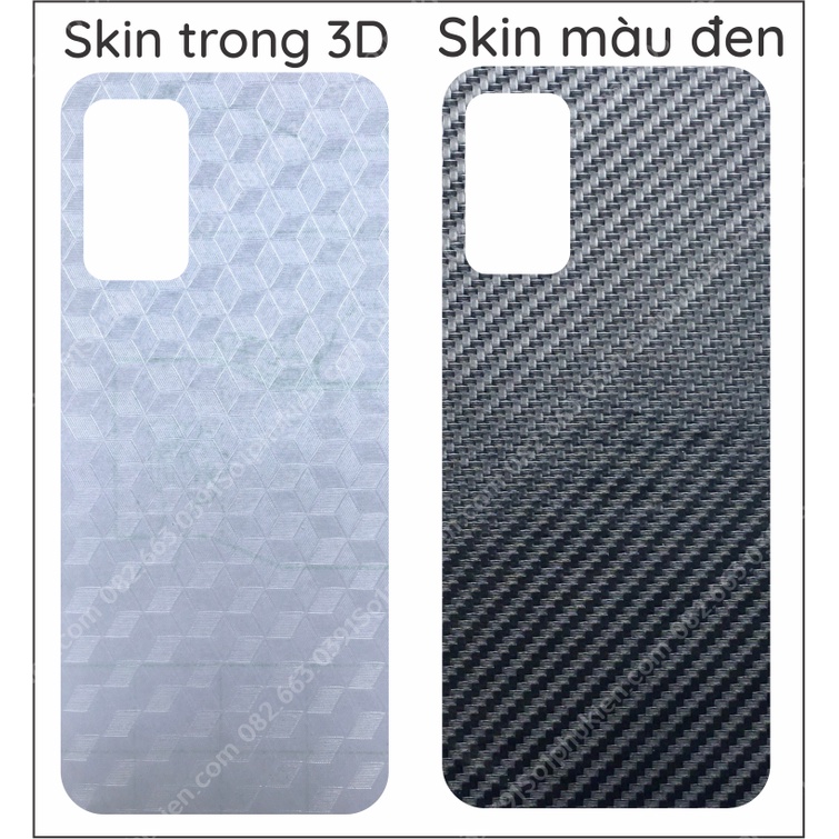 Miếng dán mặt lưng skin carbon Oppo A55 4G / 5G