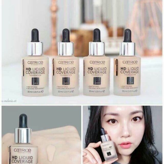 Kem nền Catrice HD Liquid Coverage Foudation, không trôi, đều màu - chính hãng Đức, Giữ tone 24h-myphamphukienquangninh | BigBuy360 - bigbuy360.vn