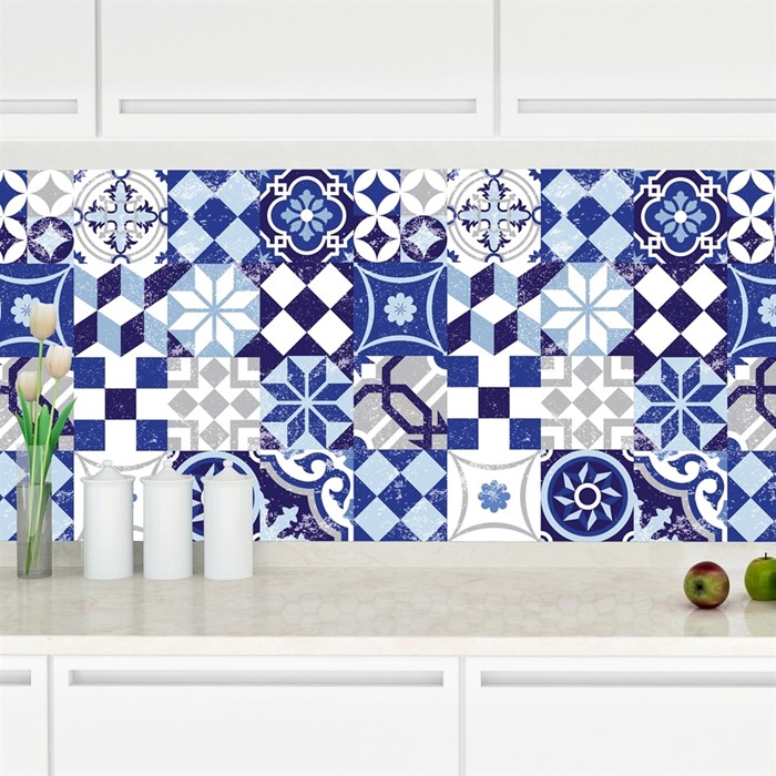 Decal Gạch Bông C4 - Set 30 ô 20x20cm - Decal Dán tường, Dán bếp, Trang trí nhà cửa - Viet Decor