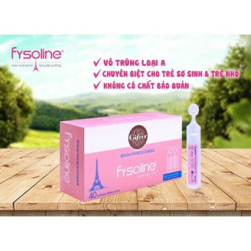 Fysoline - Nước muối sinh lý Pháp - Vệ sinh mắt, mũi, miệng cho bé