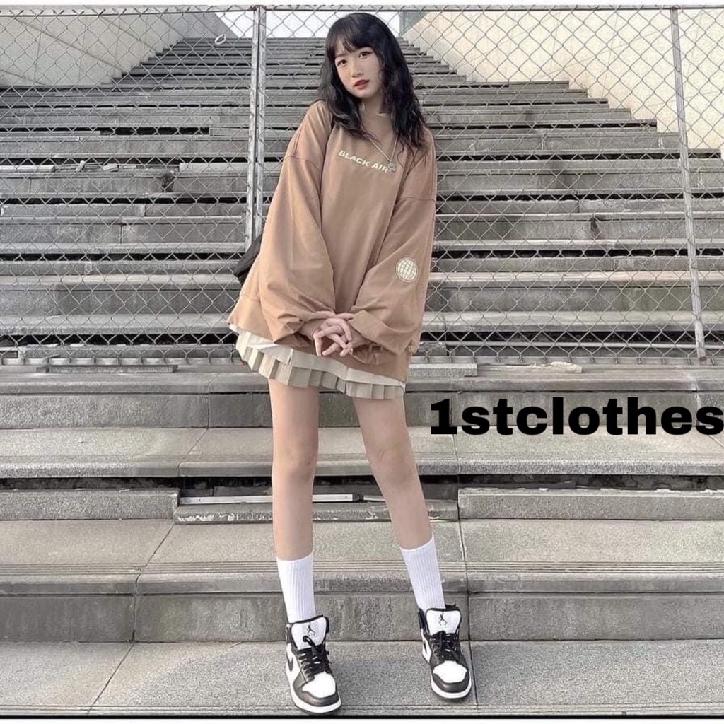 Áo thun dài tay chất nỉ cotton dày dặn 1st clothes