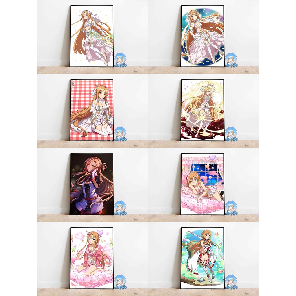 Tranh poster A3 giấy chất lượng cao Yuuki Asuna (11) Anime Manga Light Novel Sword Art Online  - 2D Tộc Shop