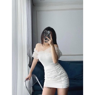 Áo trễ vai bèo ren tiểu thư