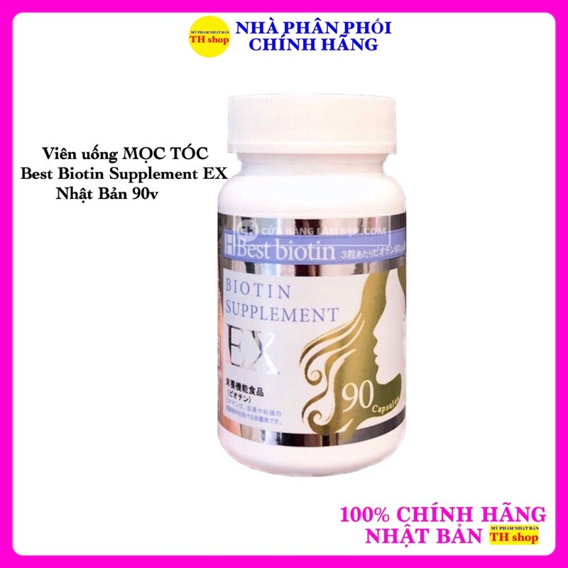 Viên uống hỗ trợ MỌC TÓC Best Biotin Supplement EX Nhật Bản 90 viên