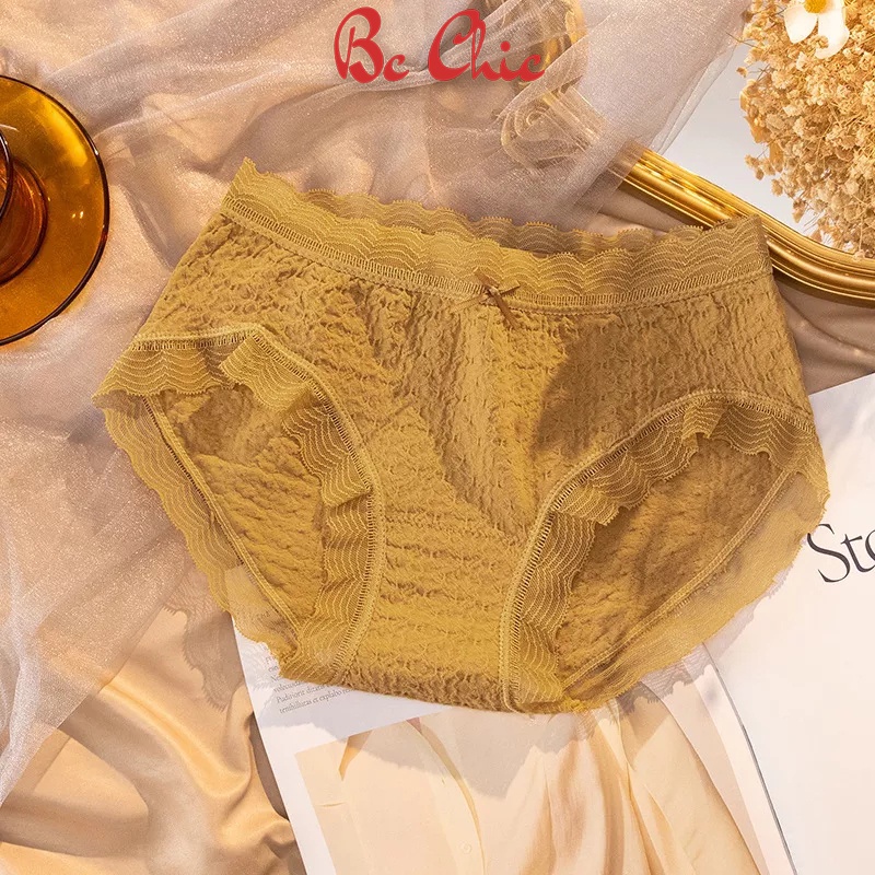 Quần lót cotton nhăn viền ren xịn co giãn hàng Quảng Châu loại 1 Q101 Bc_Chic Lingerie