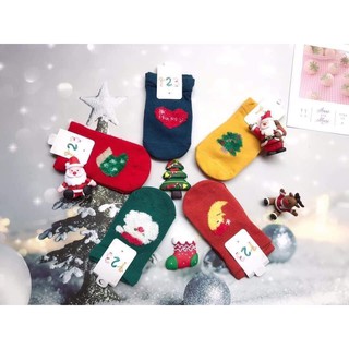 Set 5 Đôi Vớ Cho Bé Họa Tiết Noel Cực Xinh Xắn 1-3 tuổi