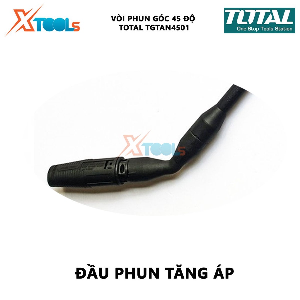 Vòi phun góc 45 độ TOTAL TGTAN4501 vòi rửa xe nghiêng góc Chiều dài 590mm, Góc 45º, Thích hợp sử dụng cho súng xịt Total