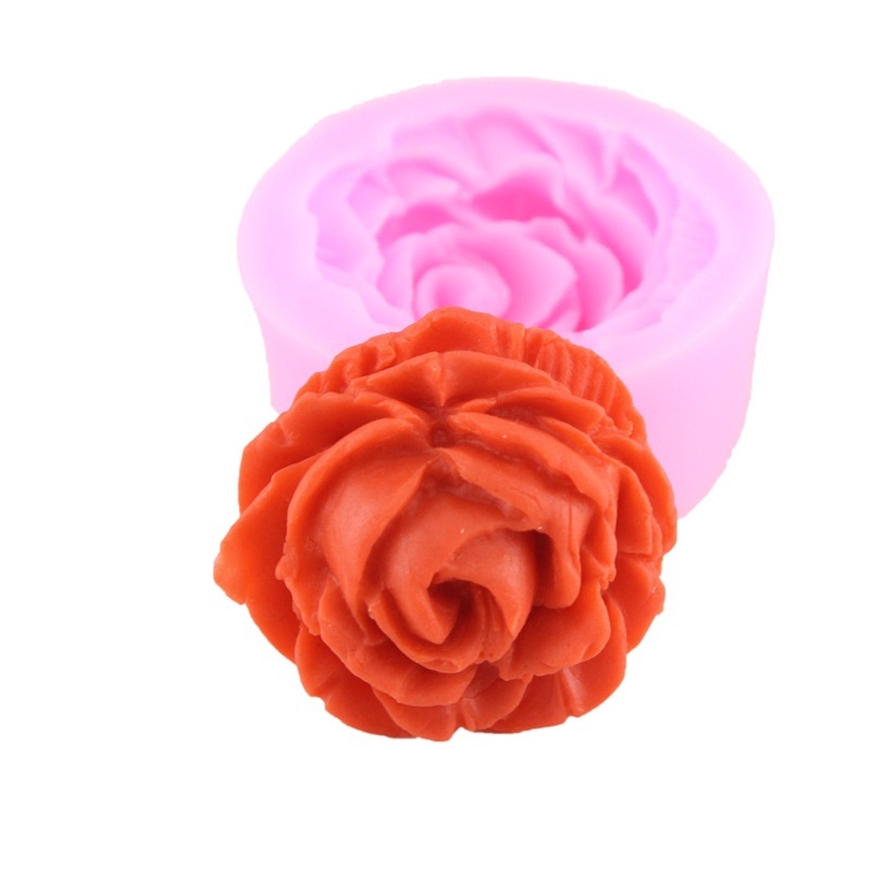 1 Khuôn Bánh Hình Hoa Hồng 3D Lớn Bằng Silicone