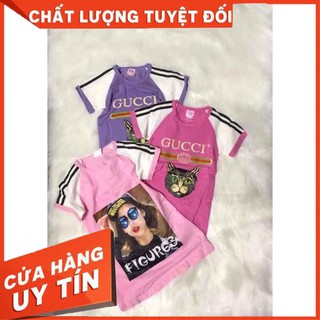 Váy suông thun 4 chiều cho bé gái xinh đẹp