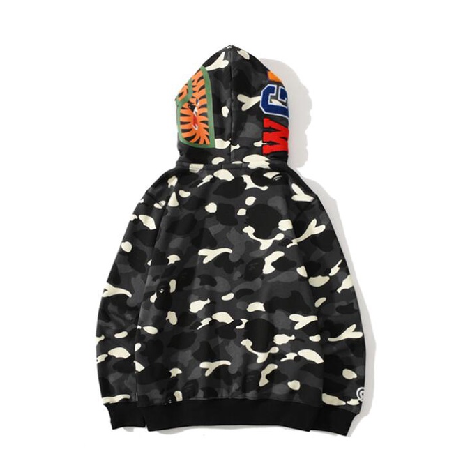 Áo khoác Bape có mũ trùm đầu chất Cotton hoạ tiết in thời trang