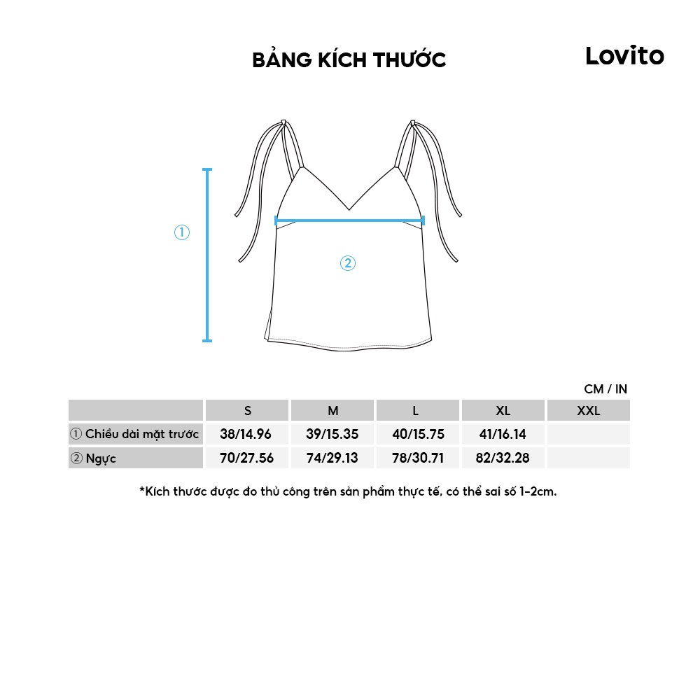 Lovito Áo crop top cổ chữ V màu trơn L09065 | BigBuy360 - bigbuy360.vn