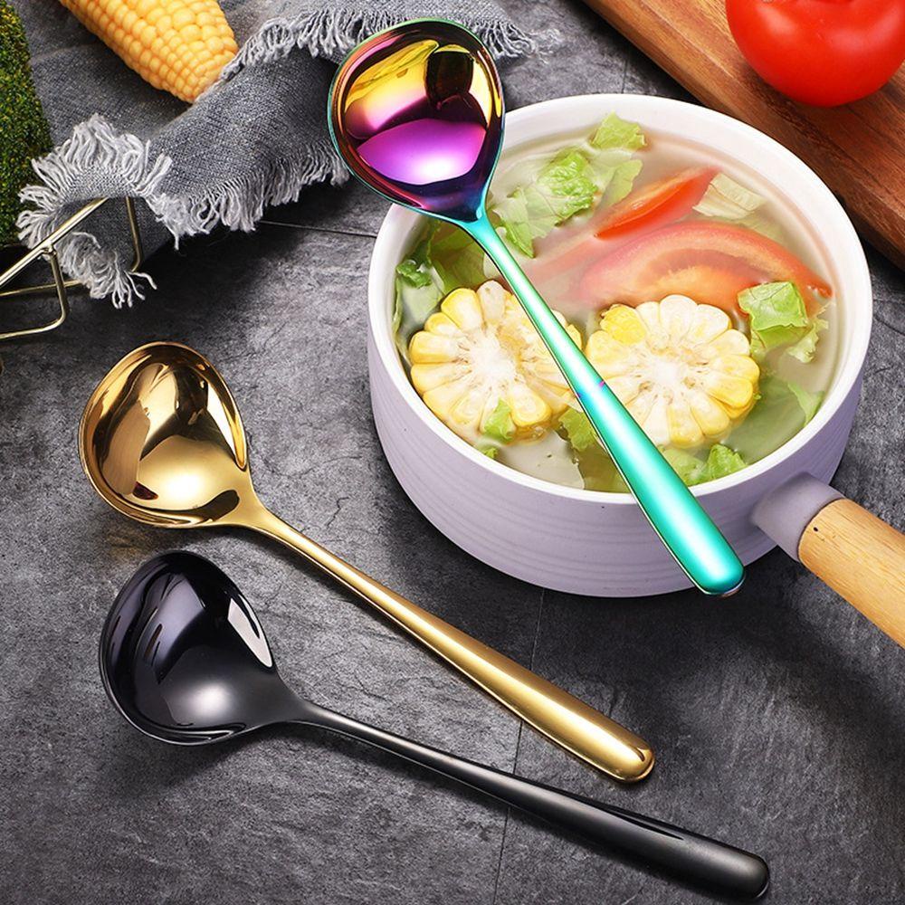 Muỗng Múc Canh Cán Dài Bằng Thép Không Gỉ