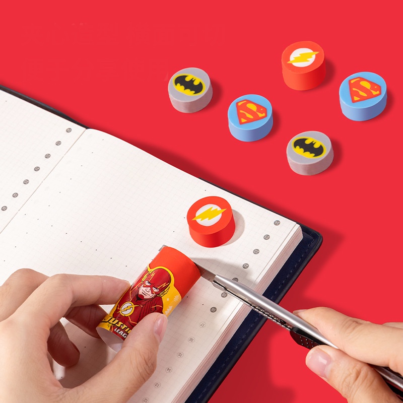 Gôm tẩy Deli hình trụ in hình siêu nhân - XP102