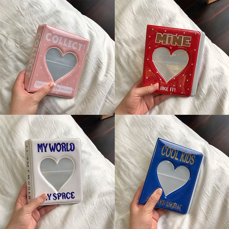 Album Đựng Ảnh Thẻ Mini Hình Ngôi Sao Trái Tim Tình Yêu Kiểu Hàn Quốc