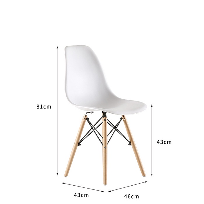 Ghế nhựa chân gỗ-Ghế eames nhựa cao cấp chân gỗ sồi tự nhiên dành cho phòng ăn,phòng khách,cafe,văn phòng