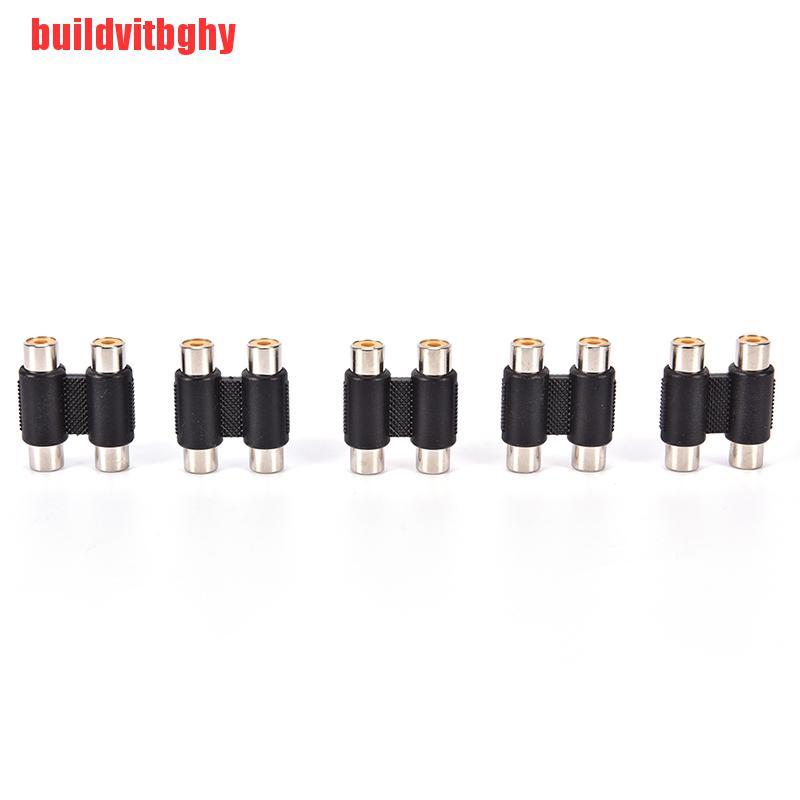 (Mua-Code) Bộ Chuyển Đổi 2 Đầu Rca Phono Coupler Female Sang Female