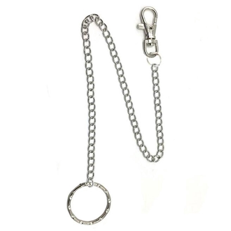 Móc khóa kim loại dạng quần jeans phong cách Rock