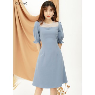 Đầm tay xếp ly kiểu GUMAC: MS09958_XANH