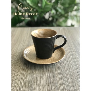 Ly / cốc trà - cà phê men nâu gốm bát tràng